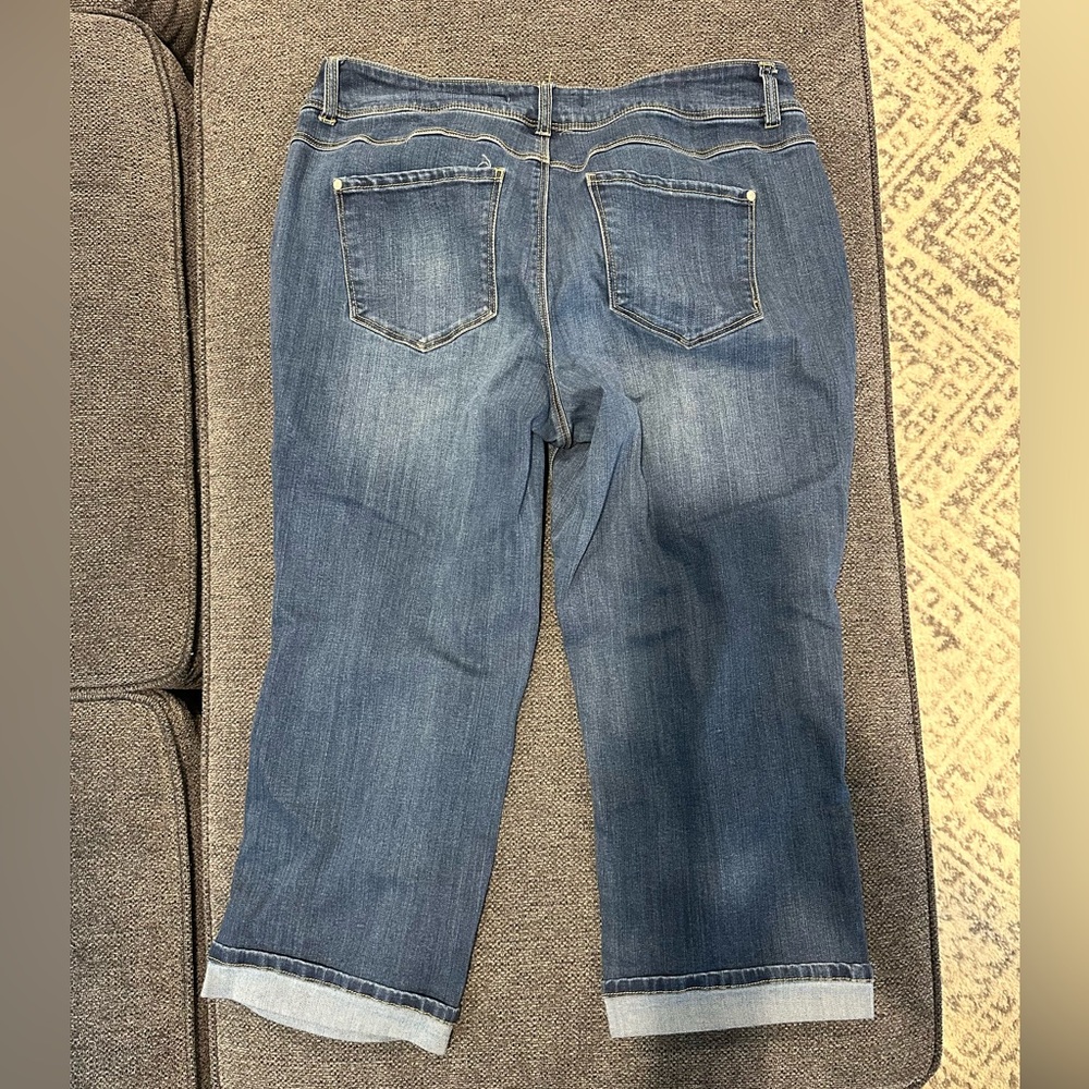 Casual Blue Distressed Boyfriend Jeans - Picture 3 of 3